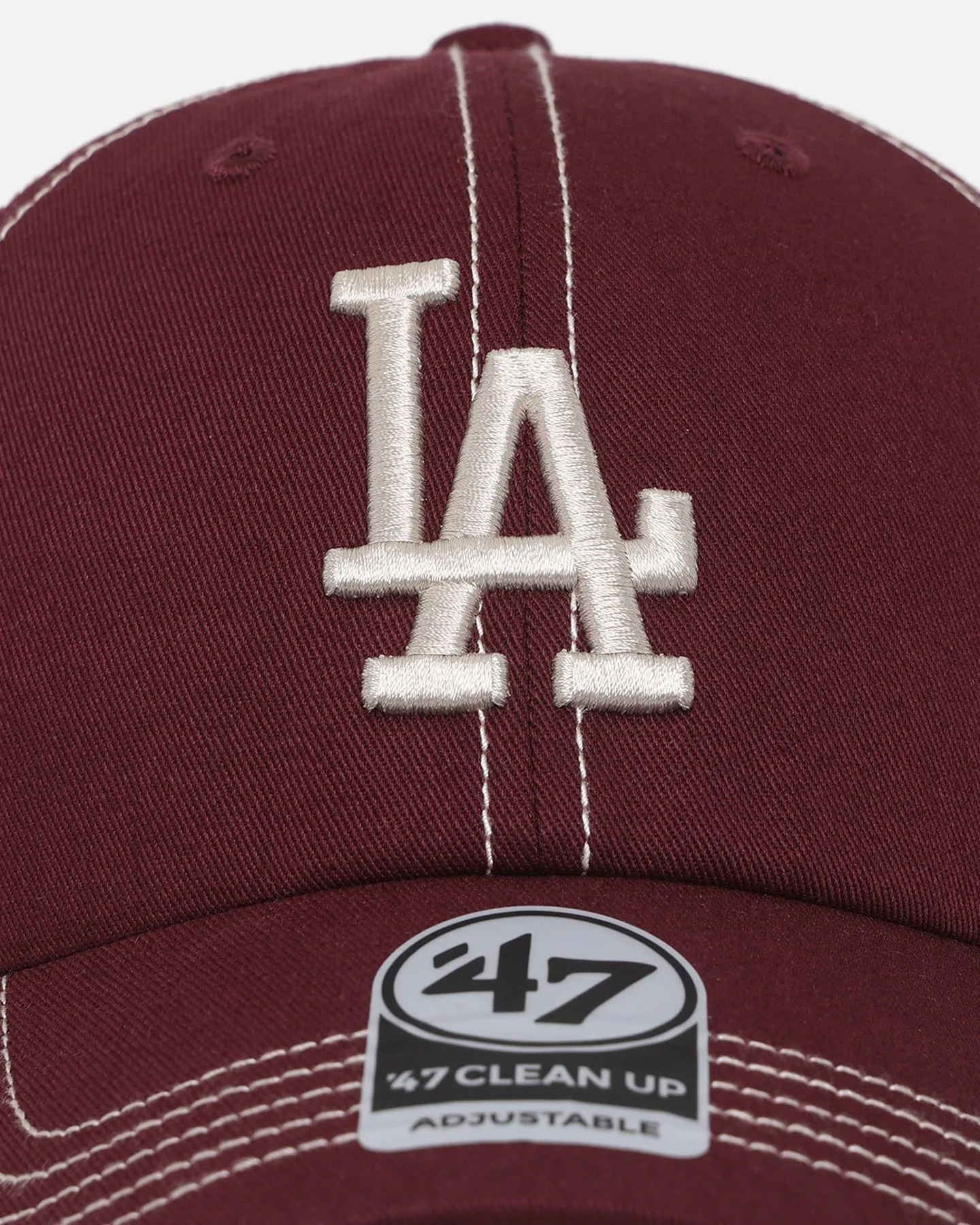 47 Brand Los Angeles Dodgers 47 Clean Up Strapback Dark Maroon