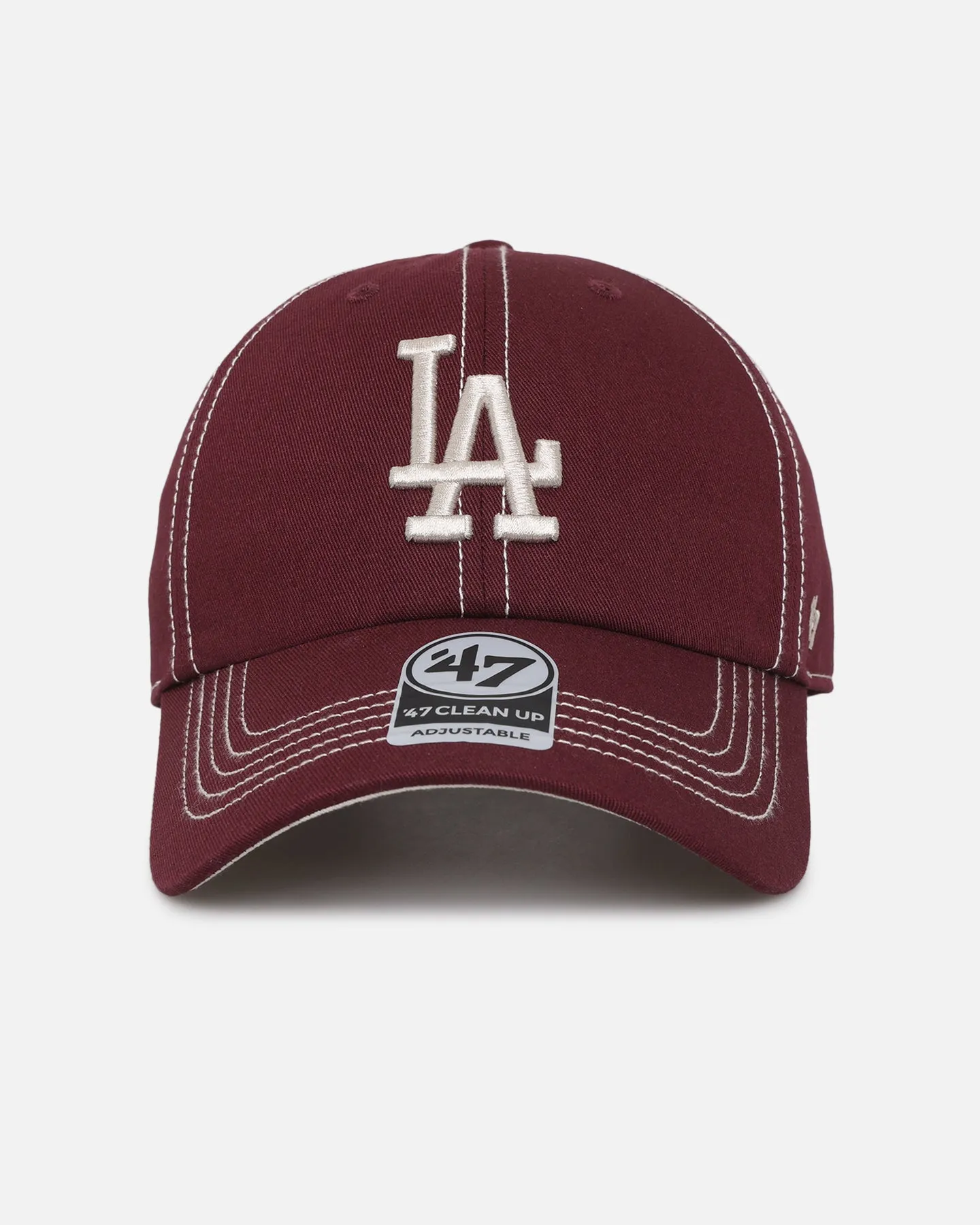 47 Brand Los Angeles Dodgers 47 Clean Up Strapback Dark Maroon