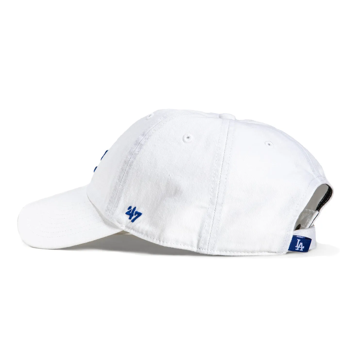 47 Brand Los Angeles Dodgers Cleanup Adjustable Hat - White. Royal