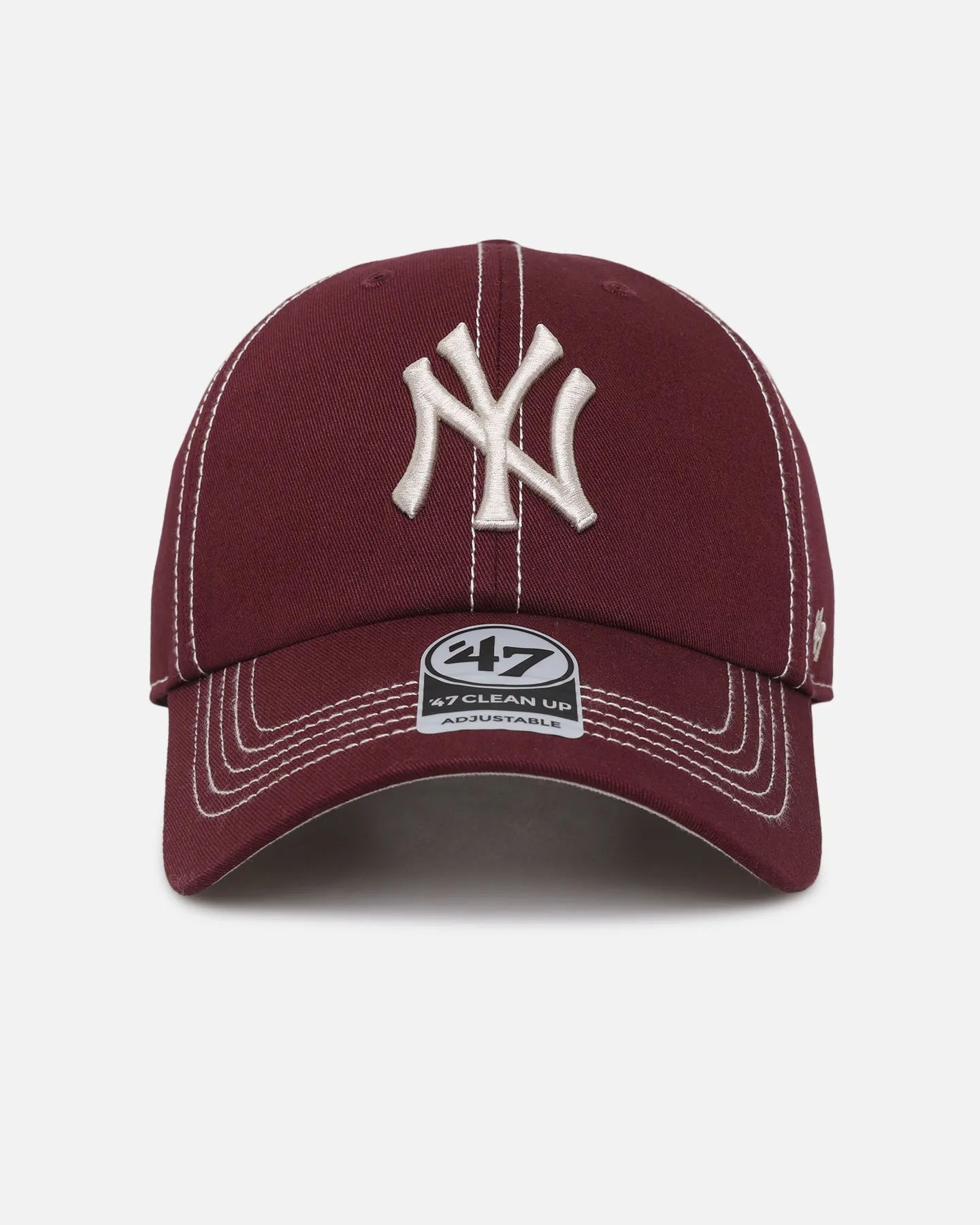 47 Brand New York Yankees 47 Clean Up Strapback Dark Maroon
