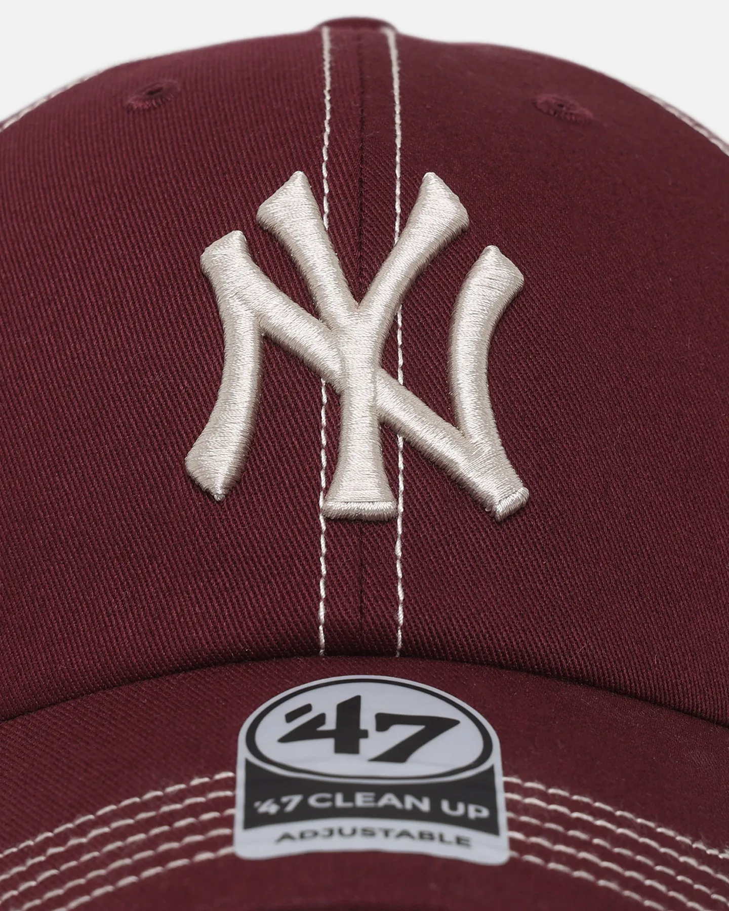 47 Brand New York Yankees 47 Clean Up Strapback Dark Maroon