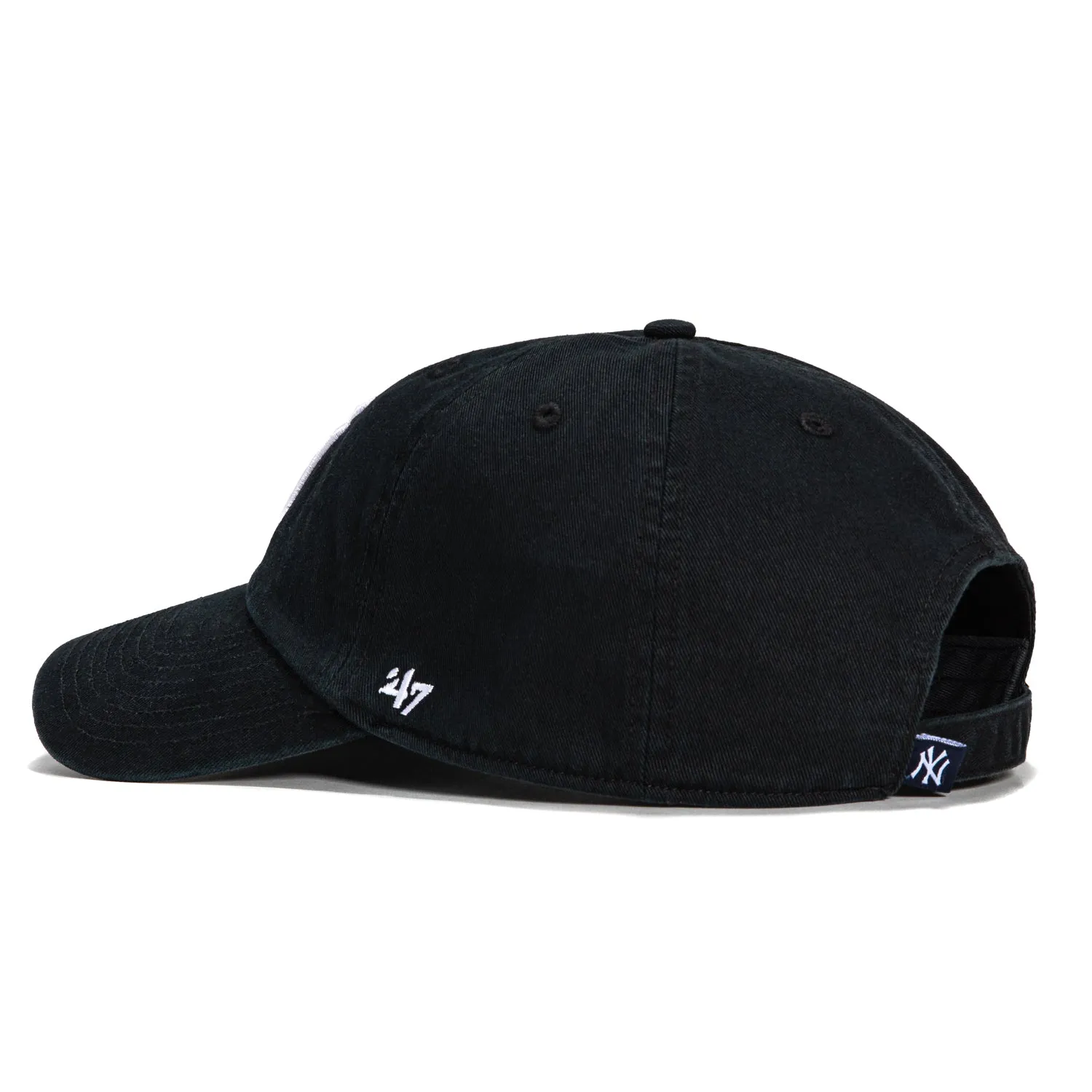47 Brand New York Yankees Cleanup Adjustable Hat - Black. White