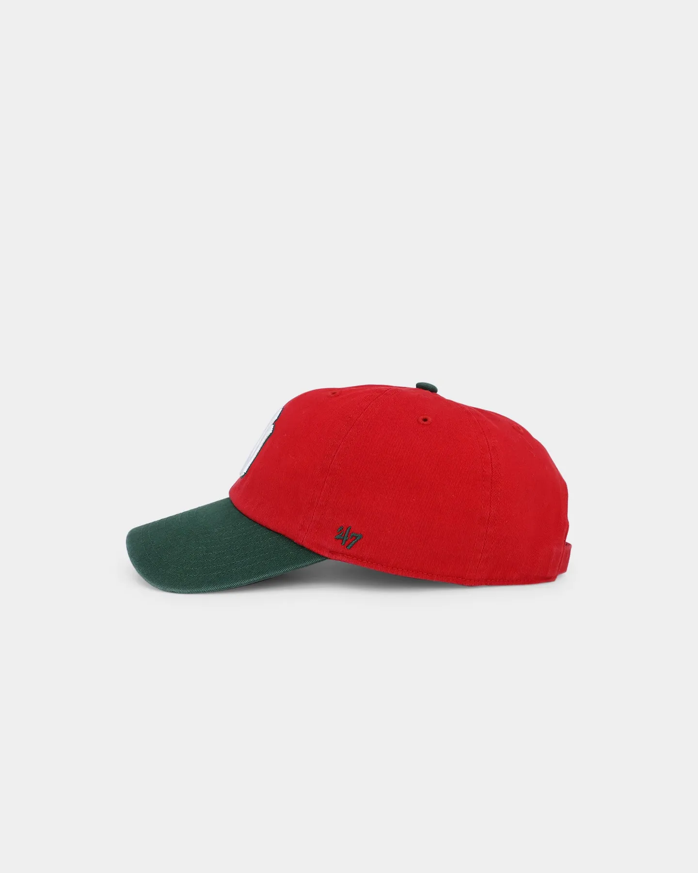 47 Brand New York Yankees 'Scarlet Pines' Clean Up Strapback Red/Dark Green