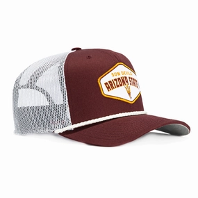 47 Brand Arizona State Sun Devils Ace Out Snapback Trucker Hat - Maroon. White