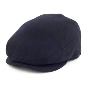 Barbour Hats Redshore Melton Wool Blend Flat Cap - Navy Blue