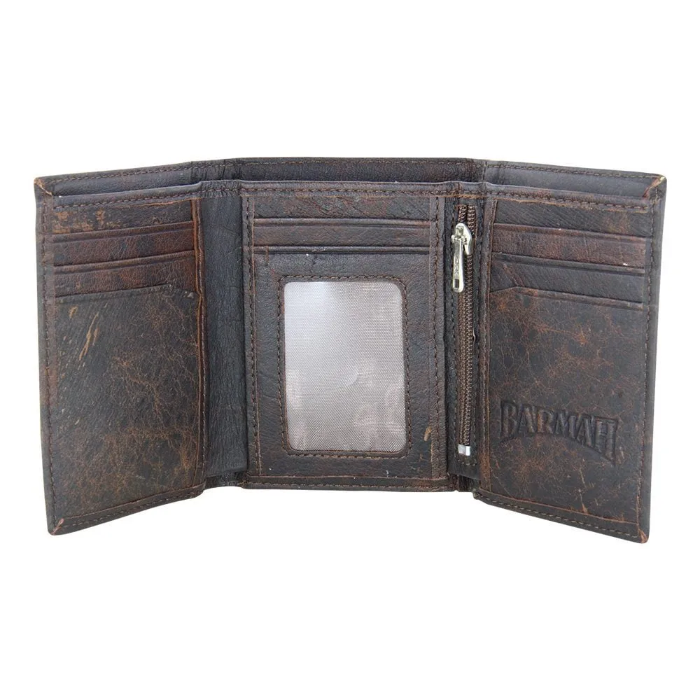 Barmah Kangaroo Leather 2 Fold Wallet - Vintage