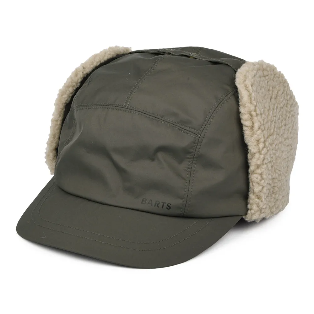 Barts Hats Boise 5 Panel Cap with Earflaps - Army Green