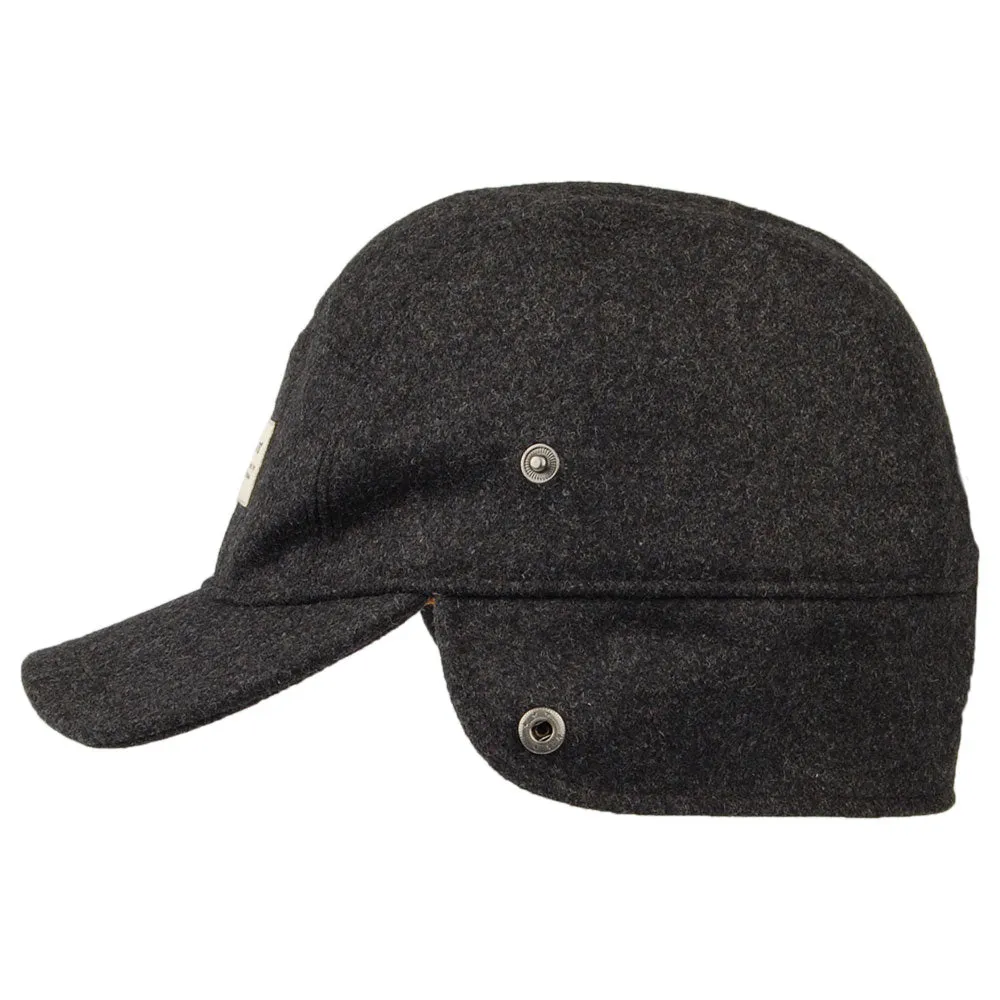 Barts Hats Samuen Earflap 5 Panel Cap - Charcoal