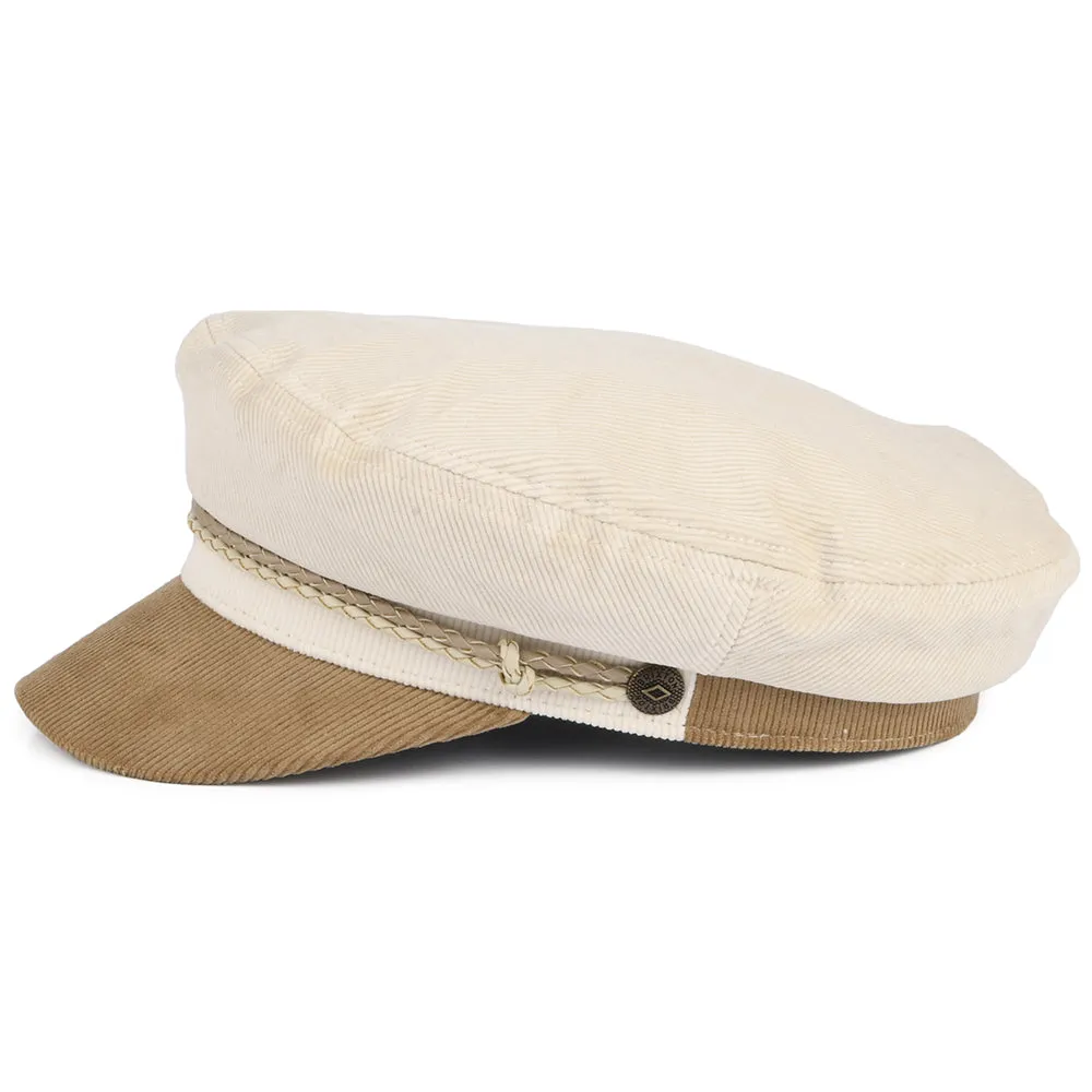 Brixton Ashland Cotton Corduroy Fiddler Cap - Beige-Light Brown
