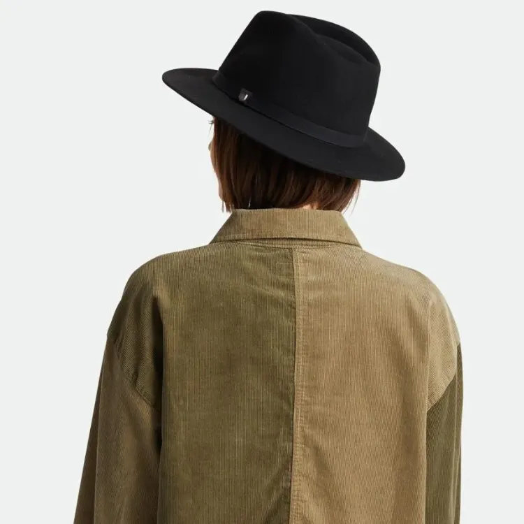Brixton Messer Packable Fedora - Black