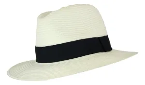 Cancer Council Unisex Cafe Fedora - Ivory/Black