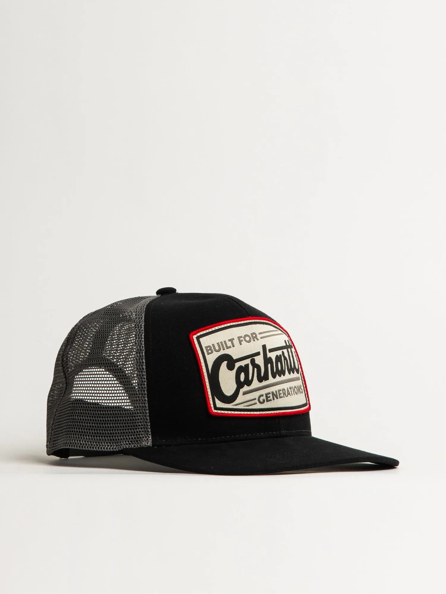CARHARTT CANVAS MESH BACK BUILT PATCH CAP - BLACK