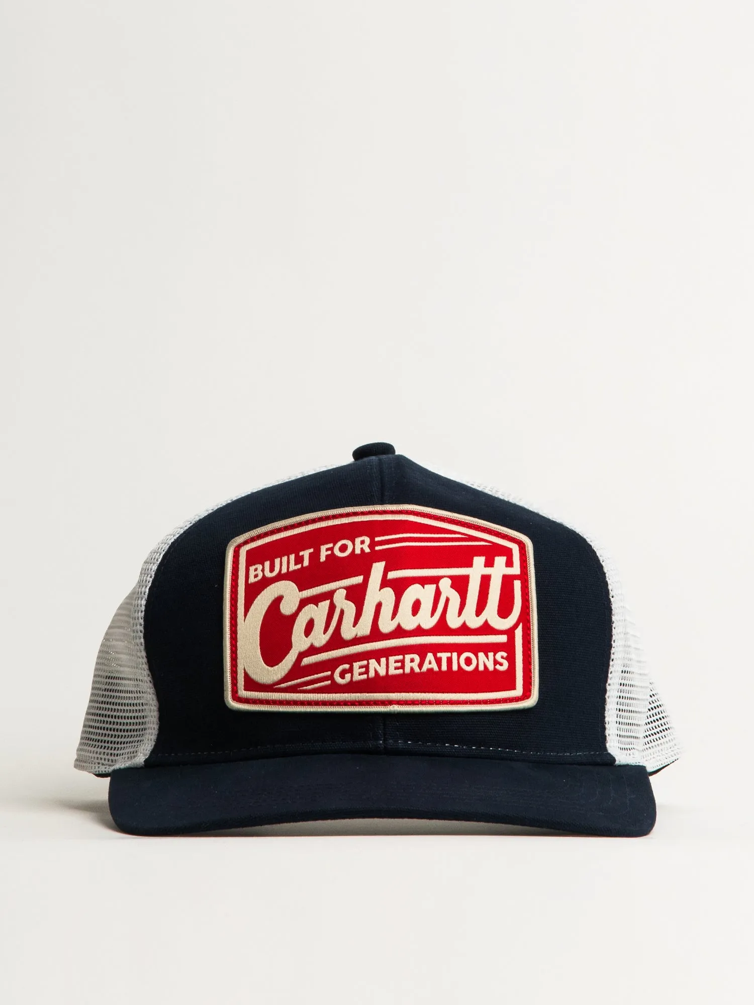 CARHARTT CANVAS MESH BACK BUILT PATCH CAP - NAVY