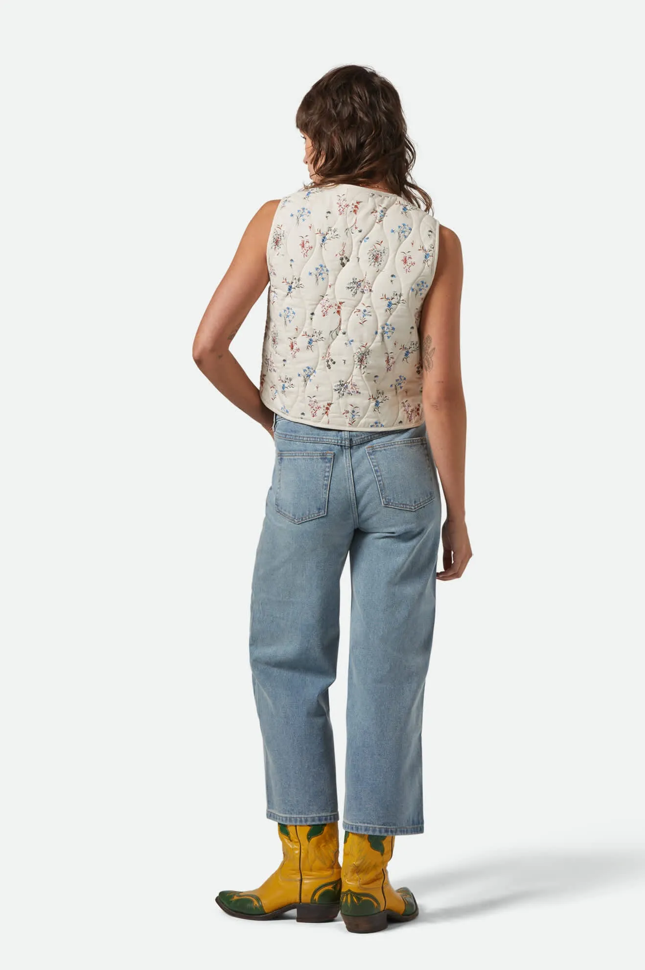 Field Floral Quilted Vest - Whitecap/Hazelnut/Ditsy Floral