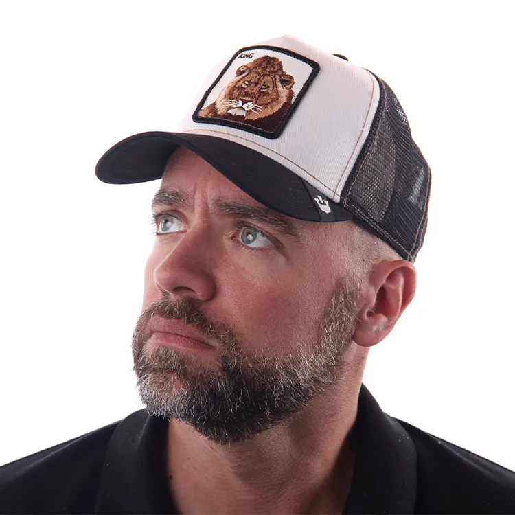 Goorin Brothers King Lion Trucker Cap - Black/White