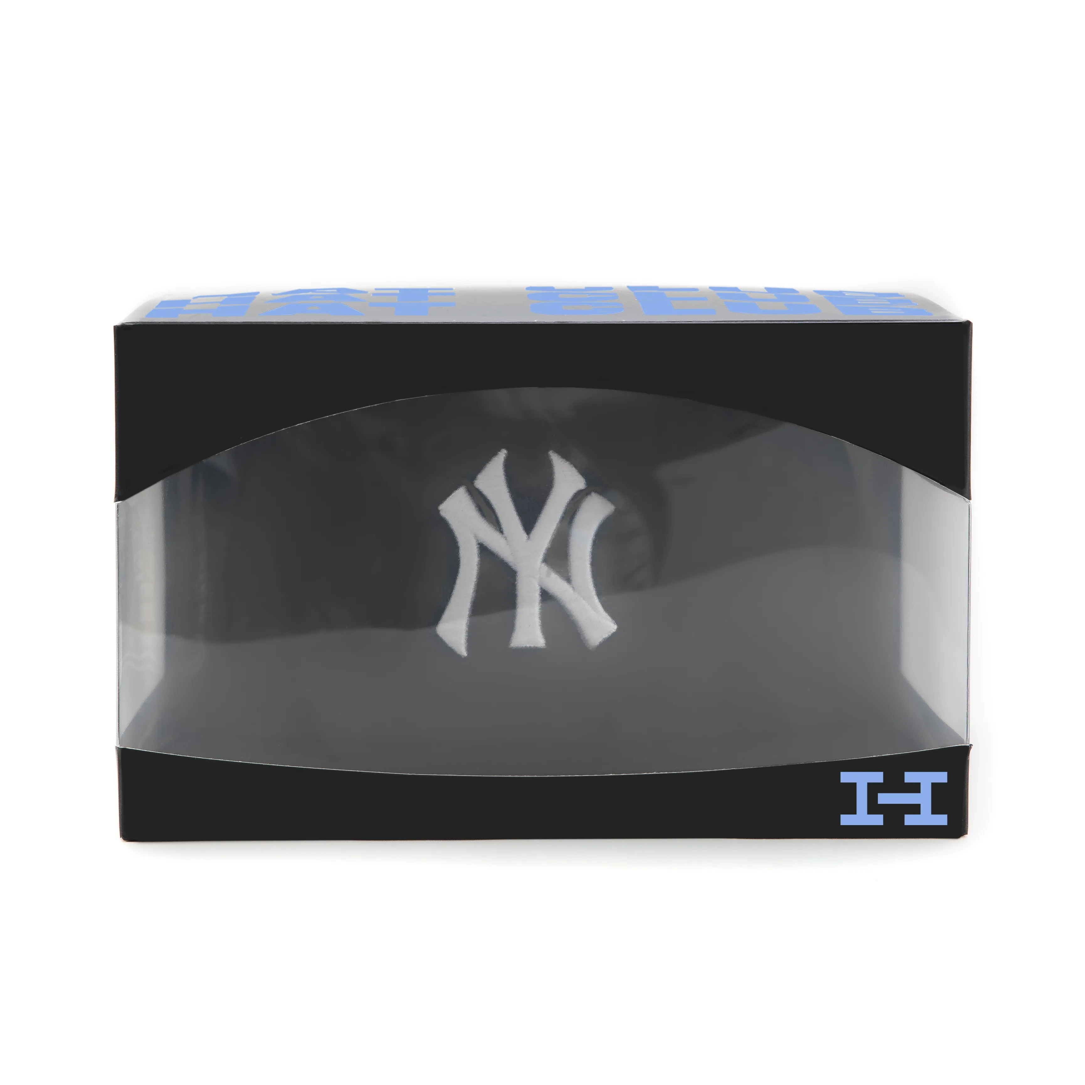 Hat Club Display Box - Black. Light Blue