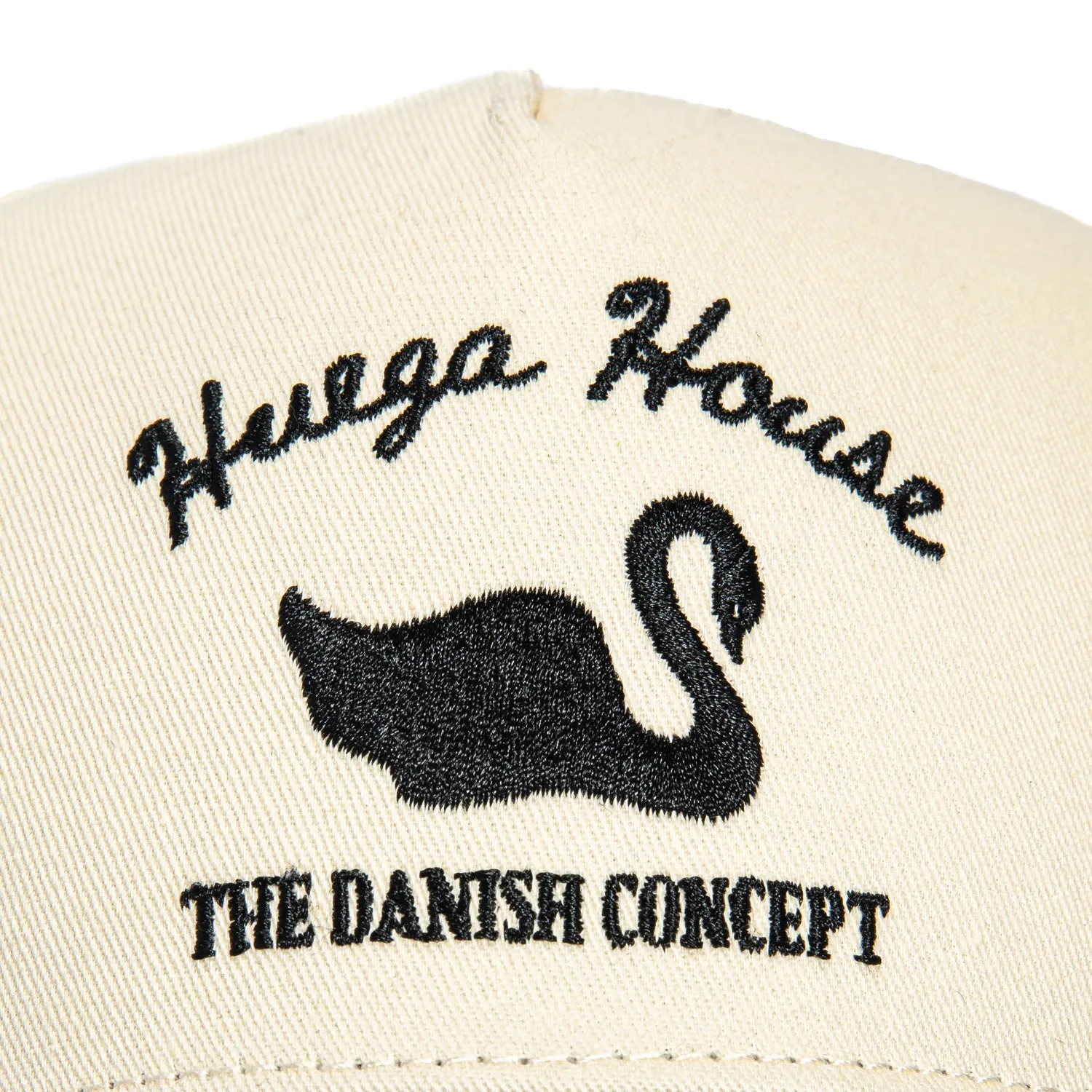 Huega House Vintage Swan Snapback Hat - Khaki. Black