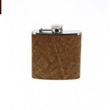 Kangaroo Leather Covered Hip Flask
