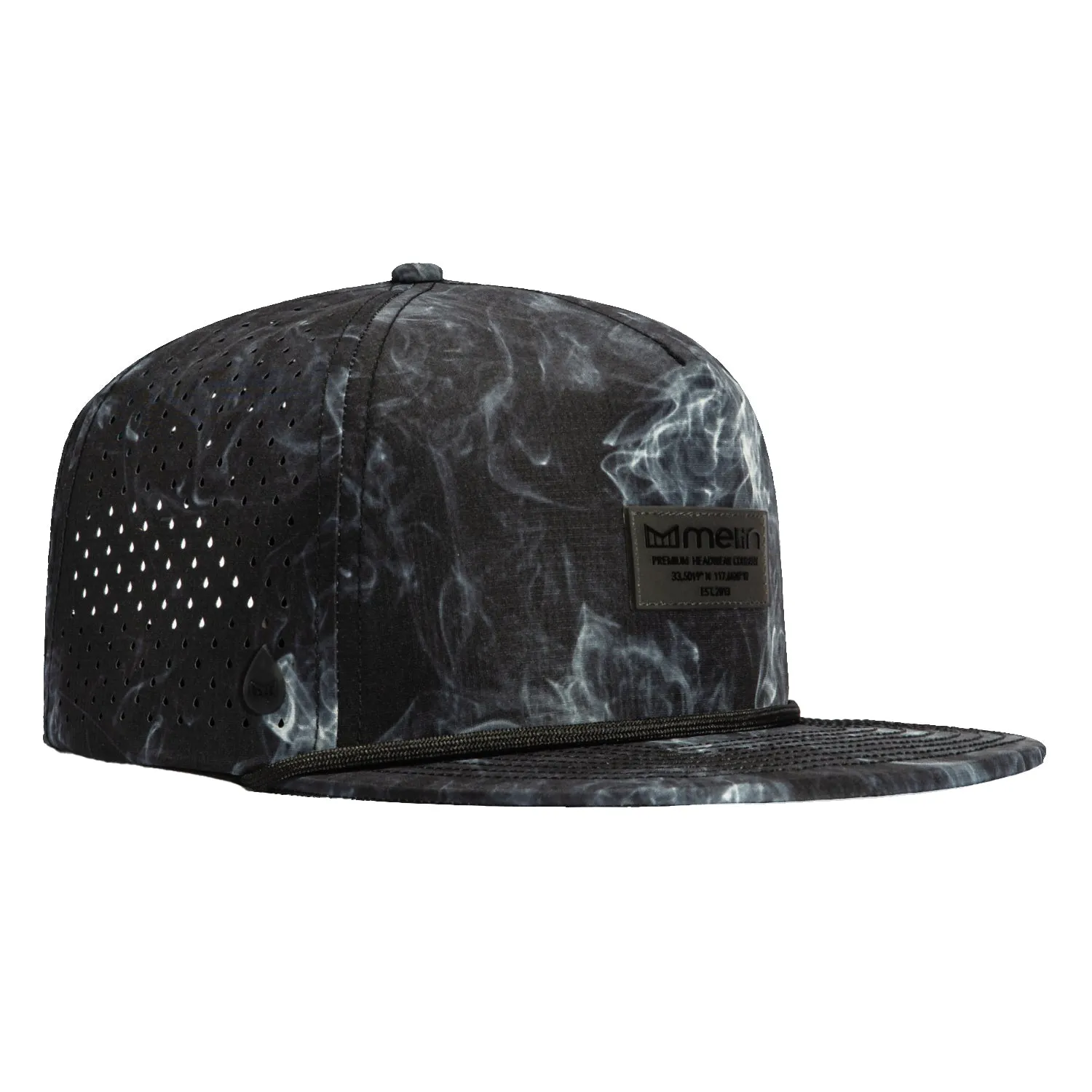 Melin Coronado Brick Hydro Snapback Hat - Black Smoke