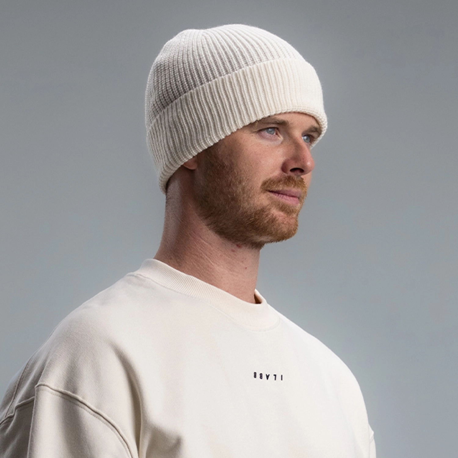Merino 8" Fishermans Rib Beanie MIST MIST