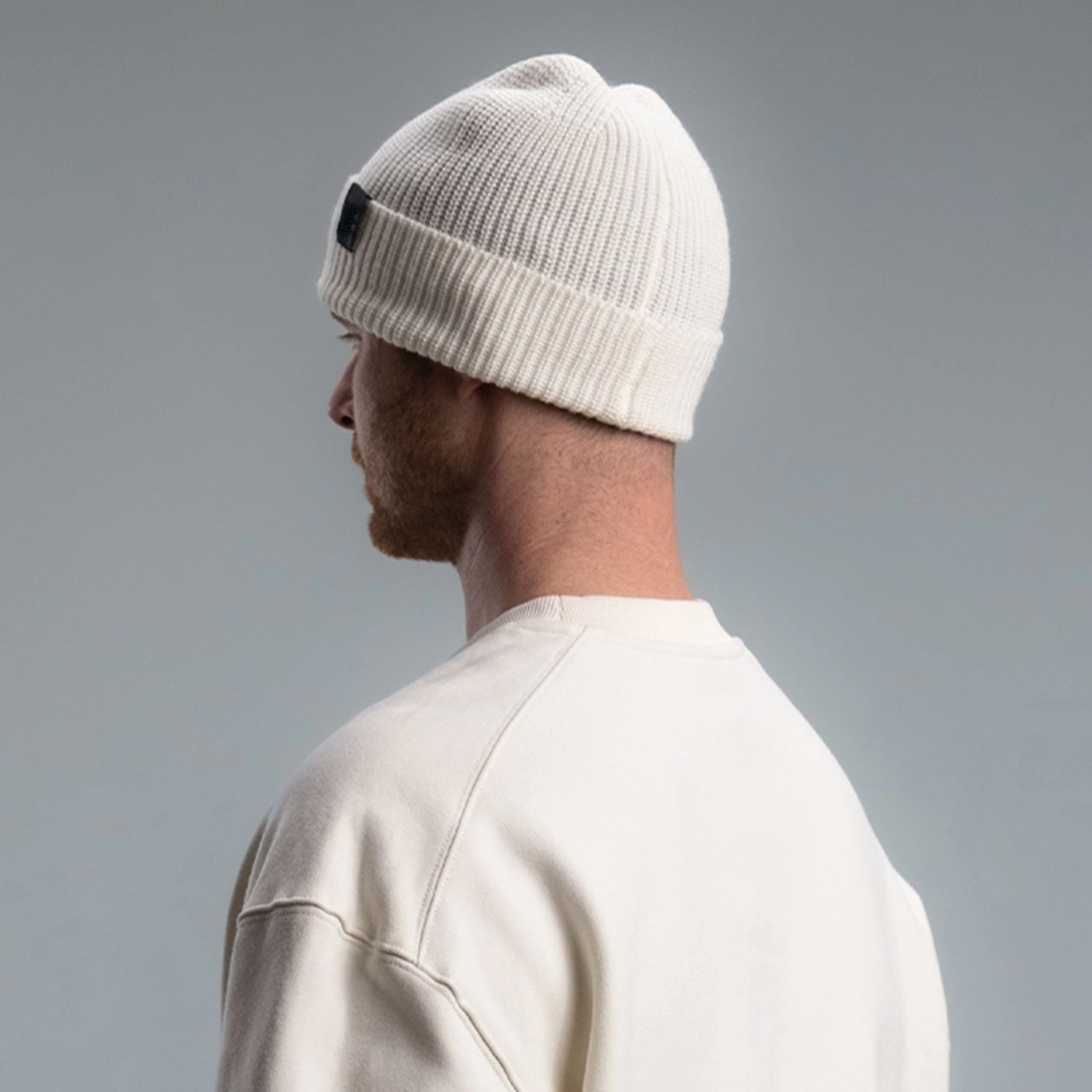 Merino 8" Fishermans Rib Beanie MIST MIST