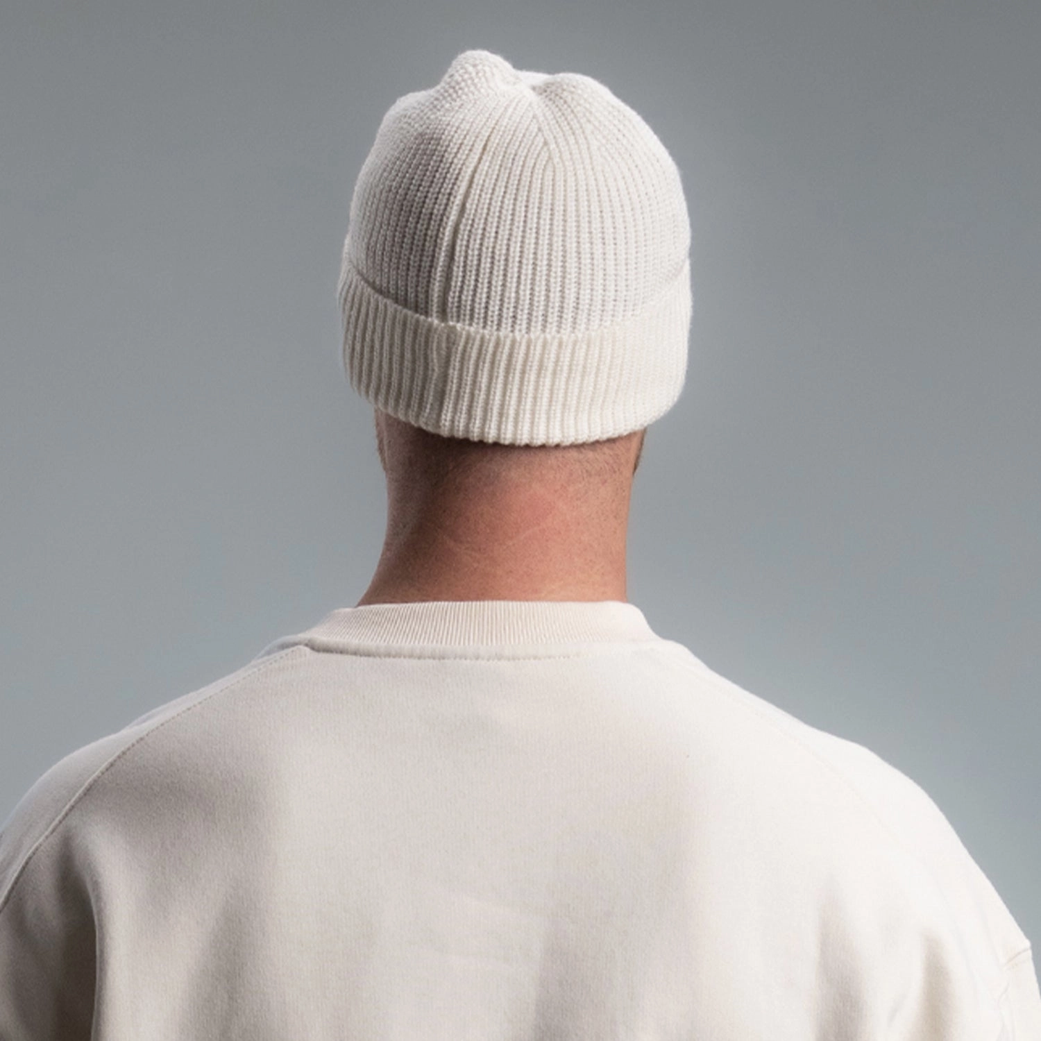 Merino 8" Fishermans Rib Beanie MIST MIST