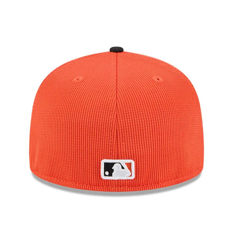 New Era 59Fifty Baltimore Orioles 2025 Spring Training Patch Hat - Orange. Black