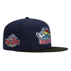 New Era 59Fifty Columbus Blue Jackets Inaugural Patch Logo Hat - Light Navy. Black
