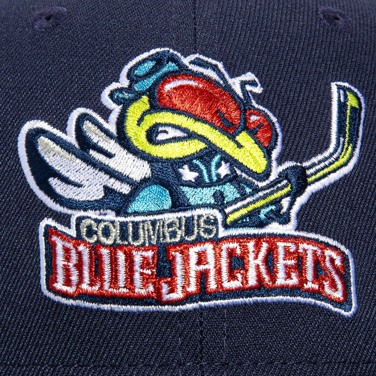 New Era 59Fifty Columbus Blue Jackets Inaugural Patch Logo Hat - Light Navy. Black