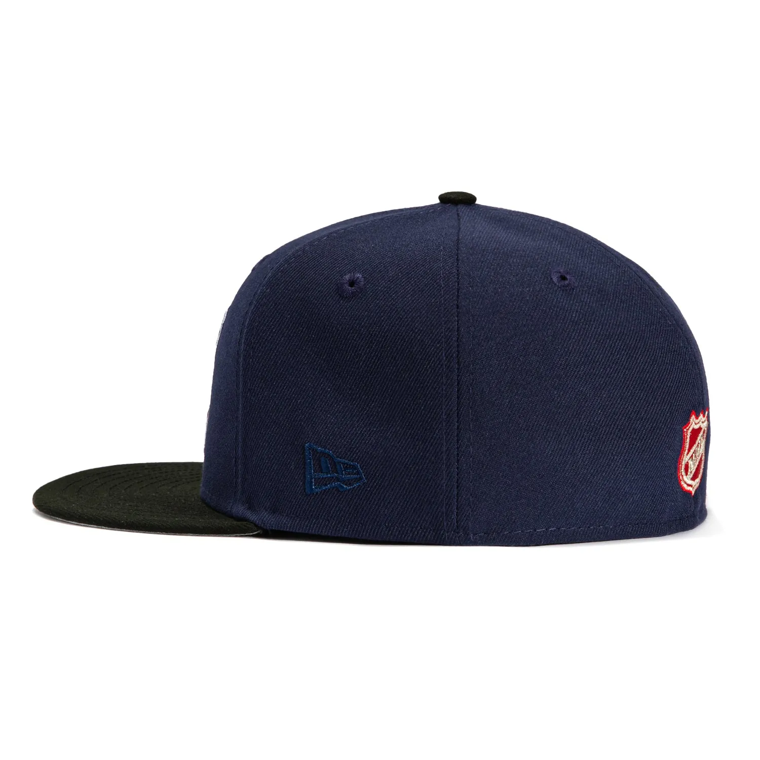 New Era 59Fifty Columbus Blue Jackets Inaugural Patch Logo Hat - Light Navy. Black