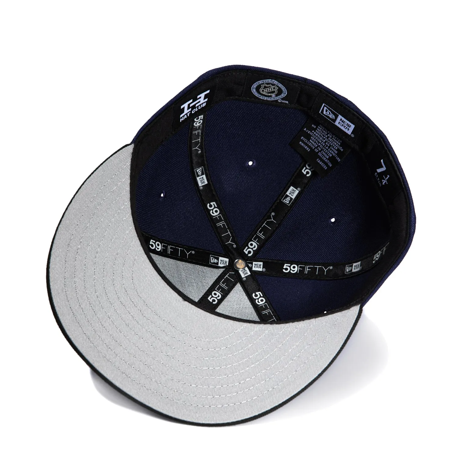 New Era 59Fifty Columbus Blue Jackets Inaugural Patch Logo Hat - Light Navy. Black