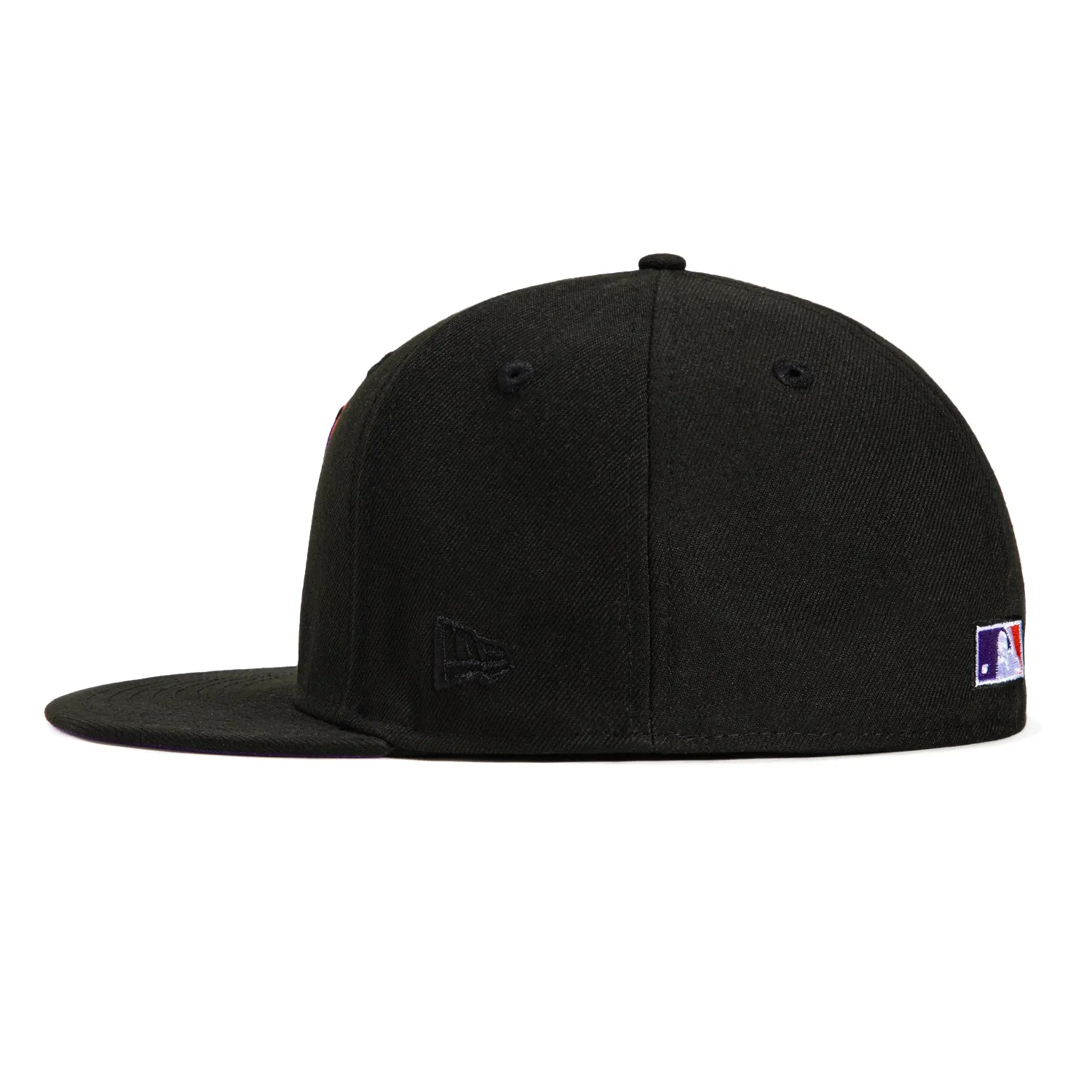New Era 59Fifty Cool Fashion Arizona Diamondbacks 2001 World Series Patch Snake Head Hat - Black. Purple. Orange