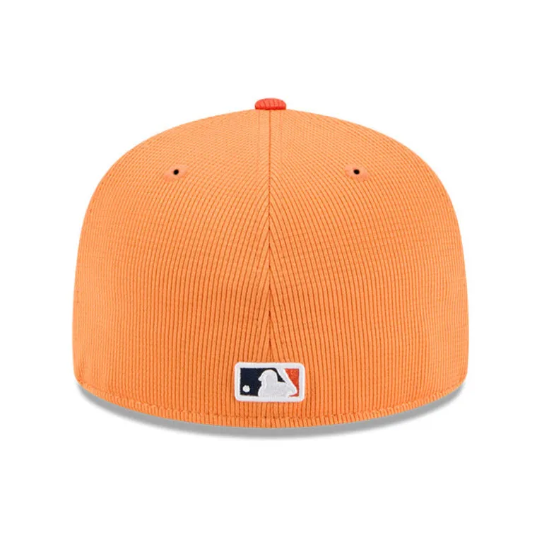 New Era 59Fifty Houston Astros 2025 Spring Training Patch Hat - Light Orange. Orange