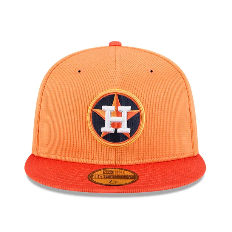 New Era 59Fifty Houston Astros 2025 Spring Training Patch Hat - Light Orange. Orange