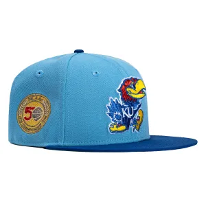New Era 59Fifty Kansas Jayhawks 1988 Final Four Patch Hat - Light Blue. Royal