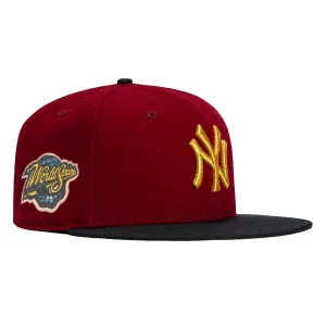 New Era 59Fifty Melton New York Yankees 1998 World Series Patch Hat - Cardinal. Navy