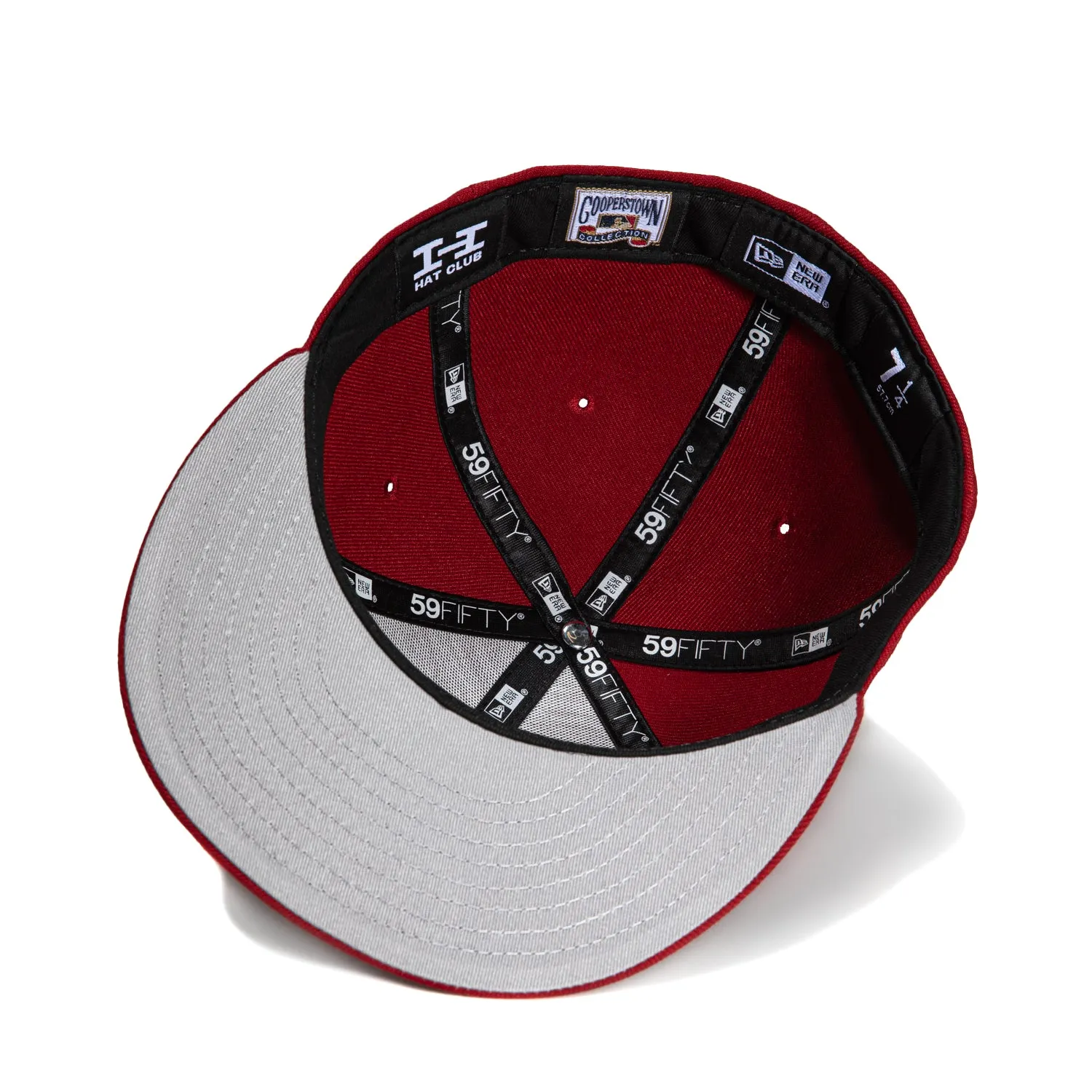 New Era 59Fifty Miami Marlins 2003 World Series Patch Word Hat - Brick. Light Blue