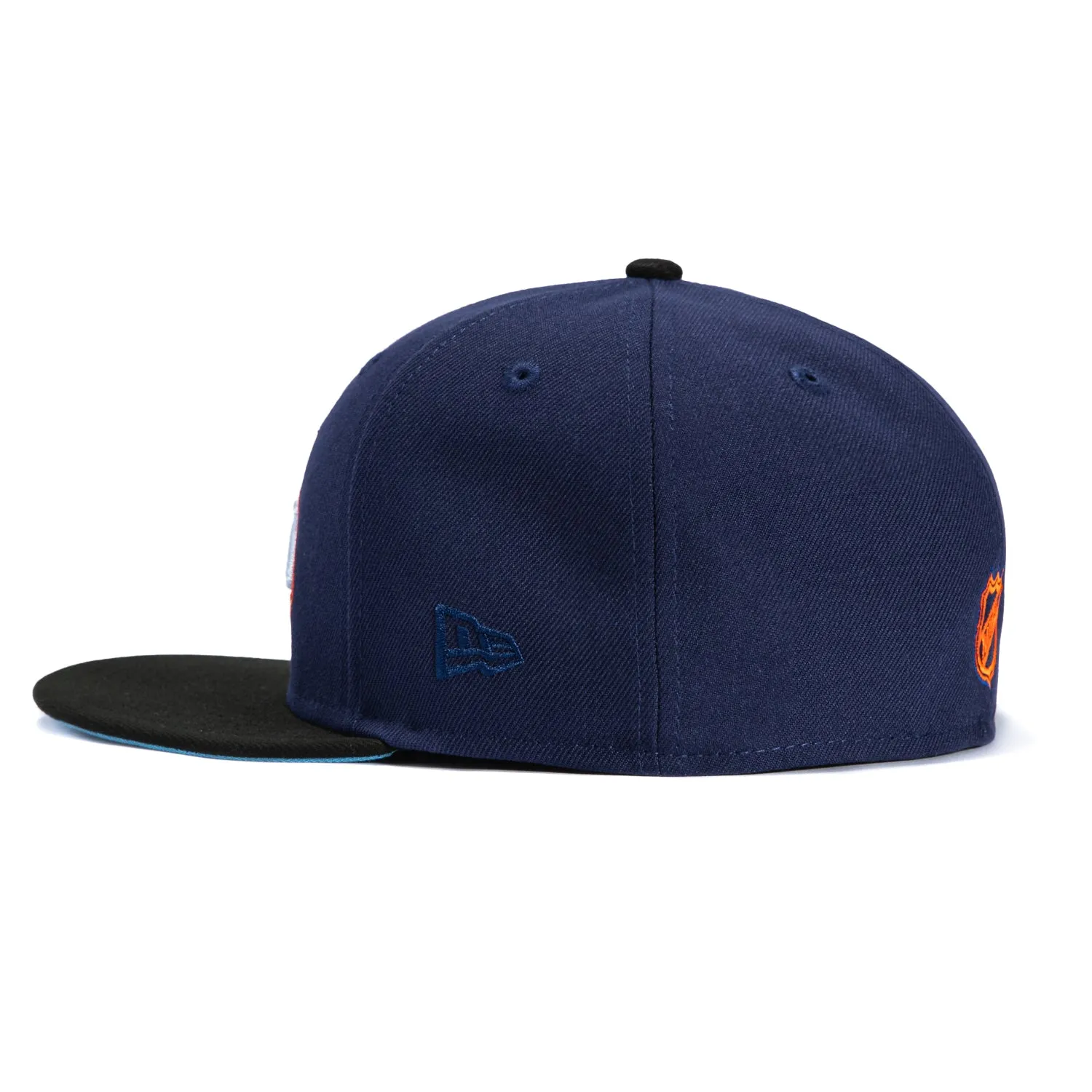 New Era 59Fifty New York Islanders 25th Anniversary Patch Hat - Light Navy. Black