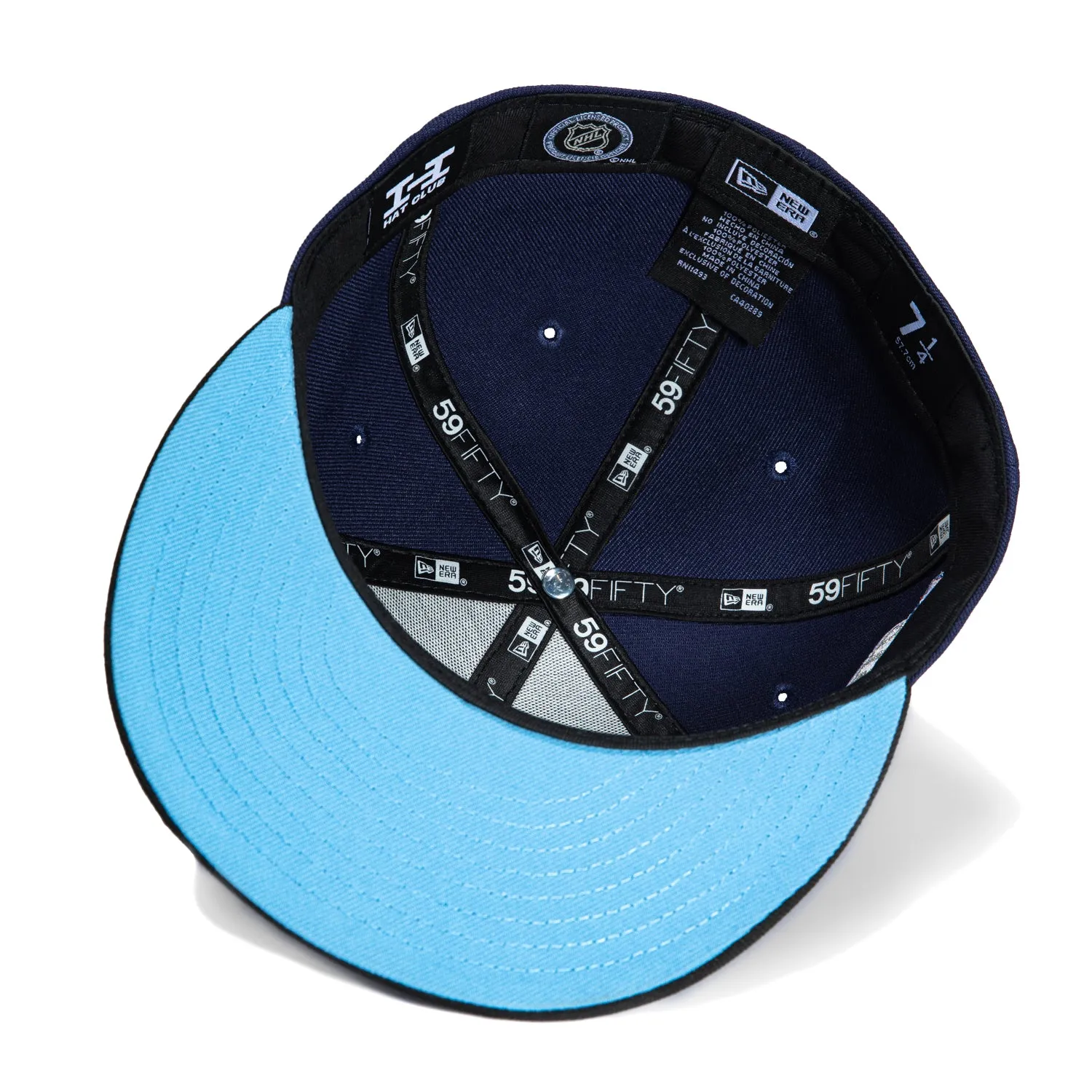 New Era 59Fifty New York Islanders 25th Anniversary Patch Hat - Light Navy. Black