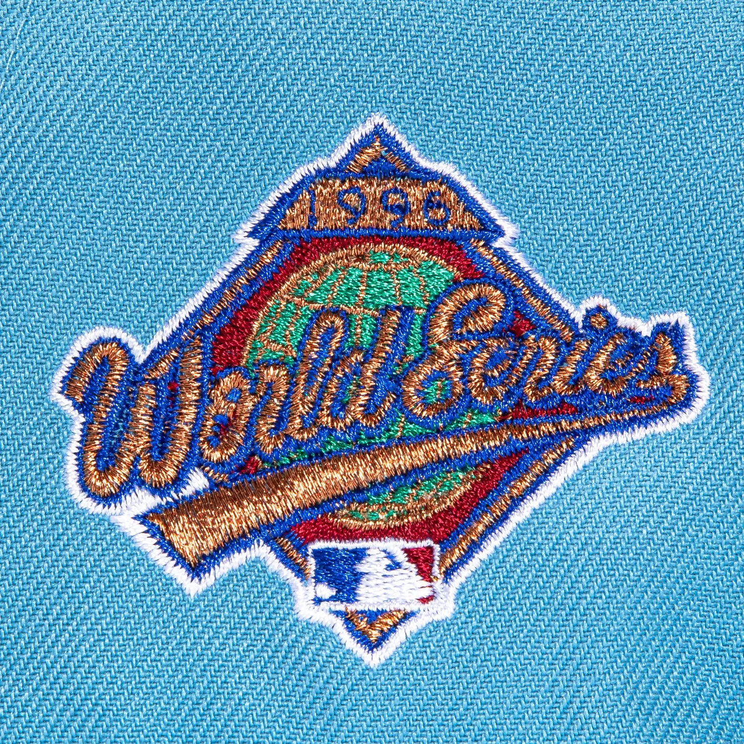 New Era 59Fifty New York Yankees 1996 World Series Patch Hat - Light Blue. White