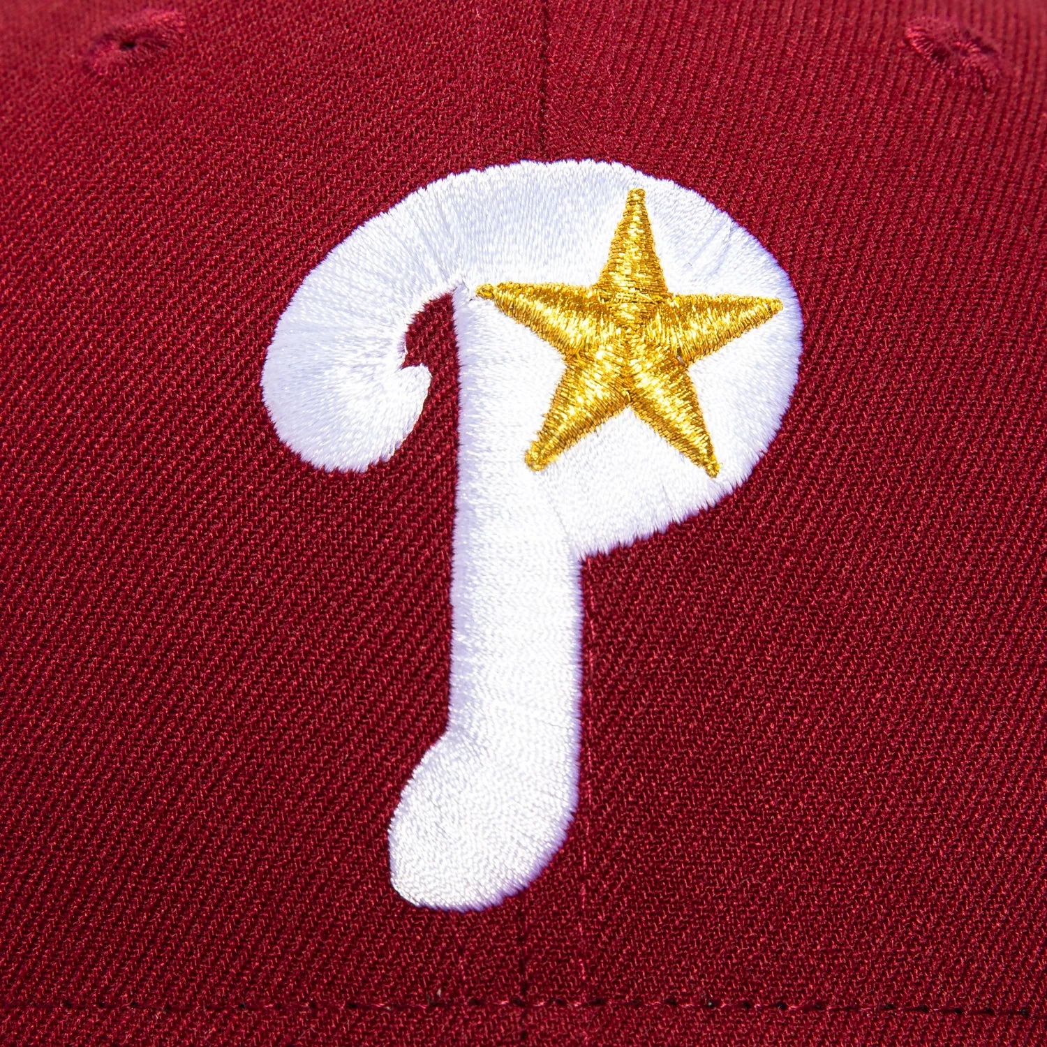 New Era 59Fifty Philadelphia Phillies Jackie Robinson 50th Anniversary Patch Alternate Hat - Cardinal