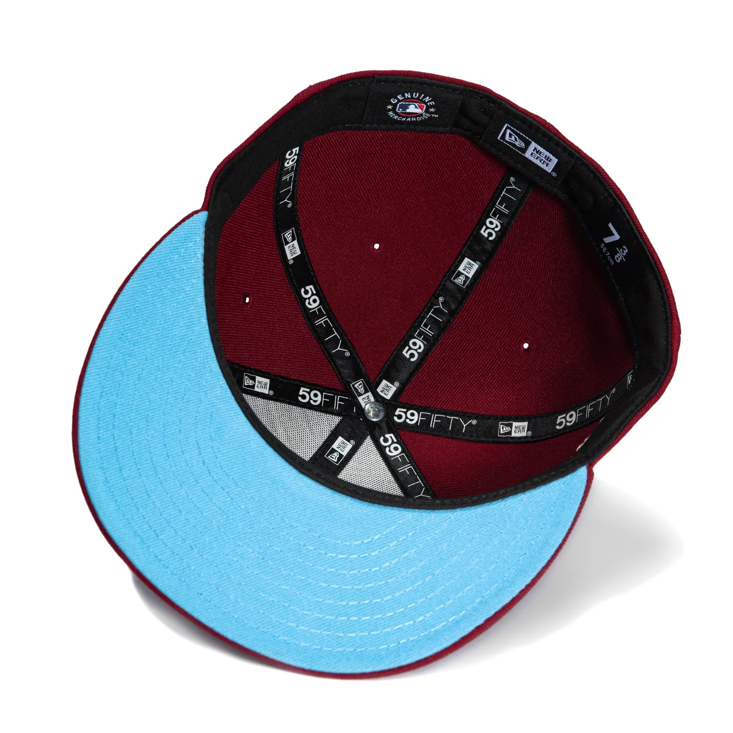 New Era 59Fifty Philadelphia Phillies Jackie Robinson 50th Anniversary Patch Alternate Hat - Cardinal