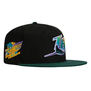 New Era 59Fifty Tampa Bay Rays 2000 Spring Training Patch TB Hat - Black. Green
