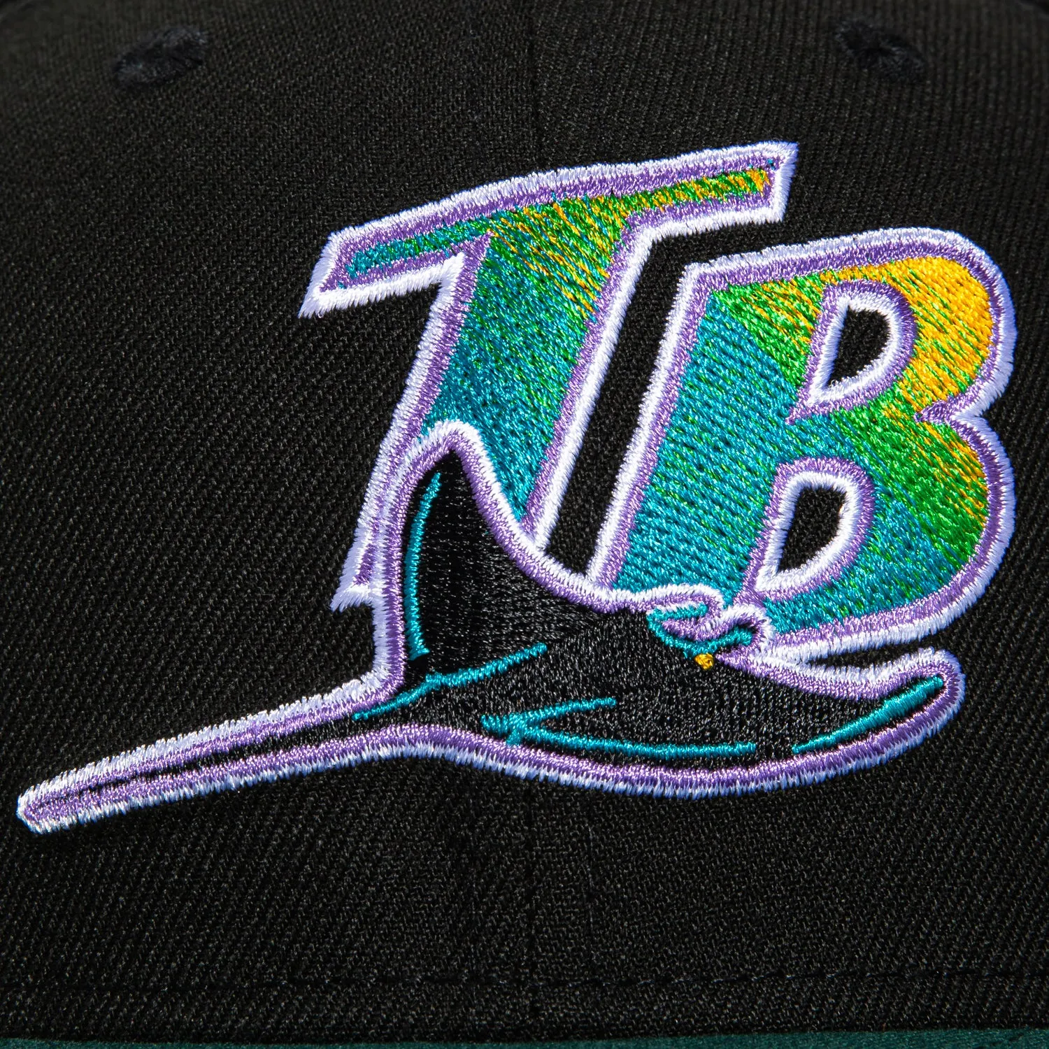 New Era 59Fifty Tampa Bay Rays 2000 Spring Training Patch TB Hat - Black. Green