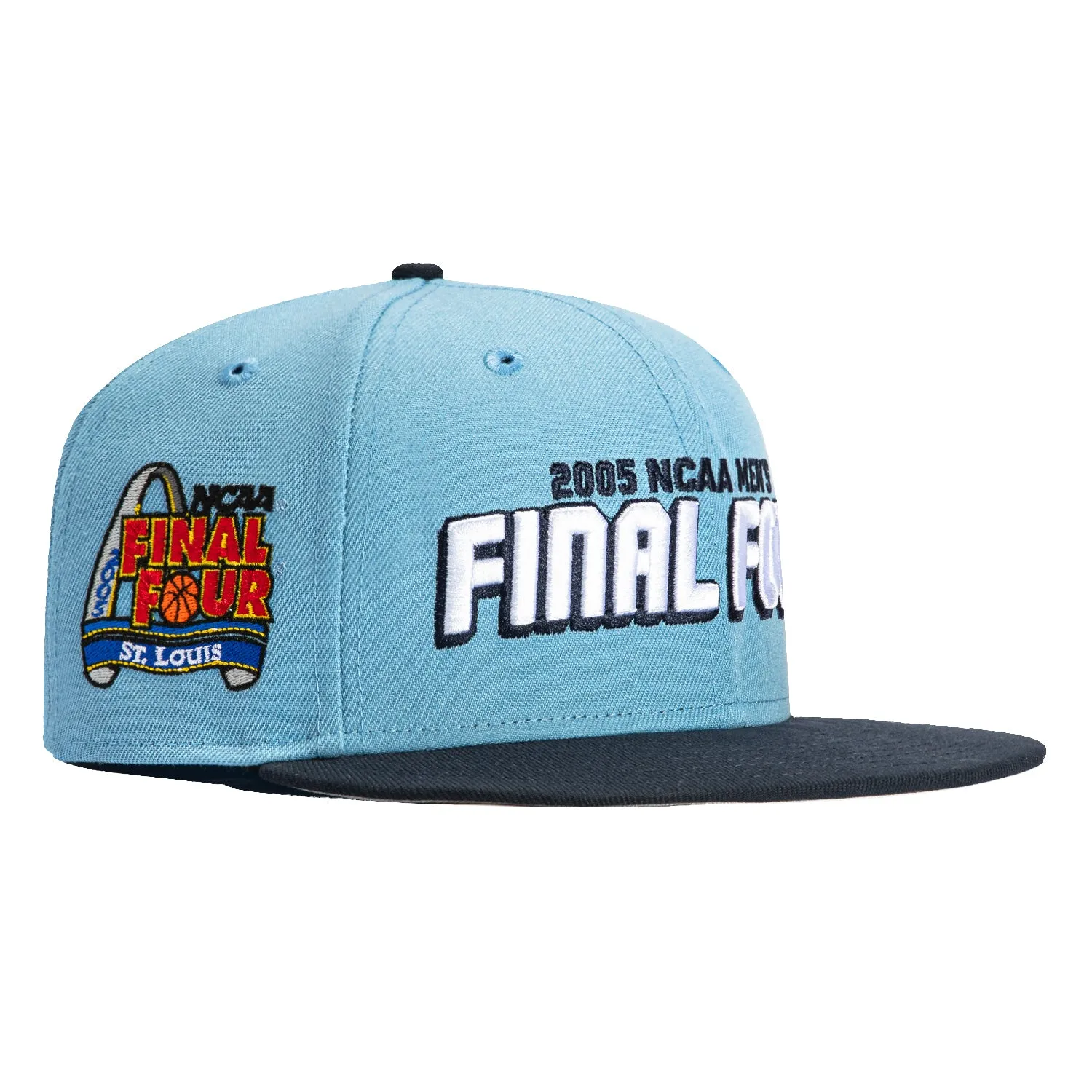 New Era 59Fifty UNC Tar Heels 2005 Final Four Patch Final Four Hat - Light Blue. Navy
