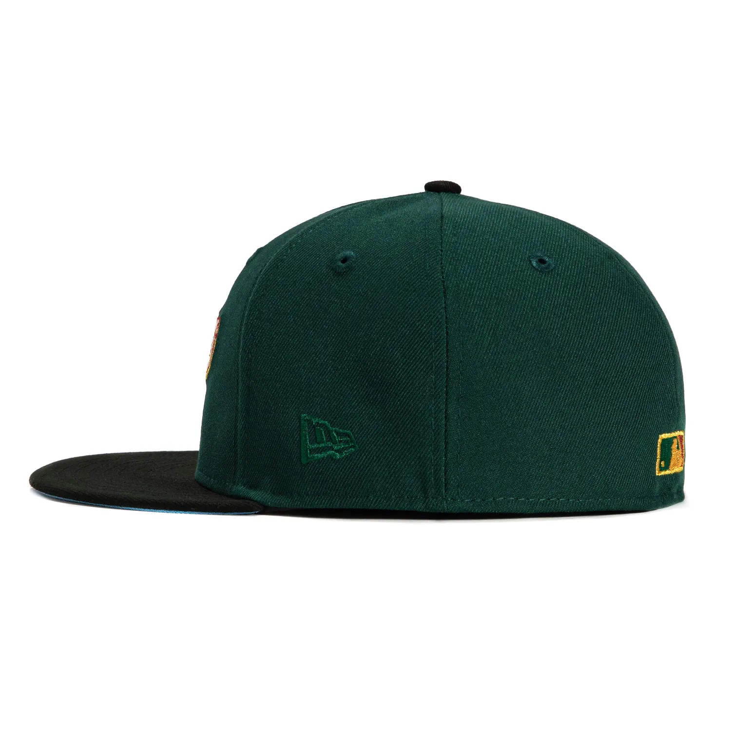 New Era 59Fifty Winter Forest San Francisco Giants 2007 All Star Game Patch Script Hat - Green. Black