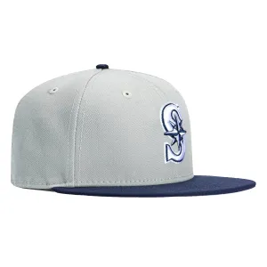 New Era 9Fifty Seattle Mariners Snapback Hat - Grey. Light Navy
