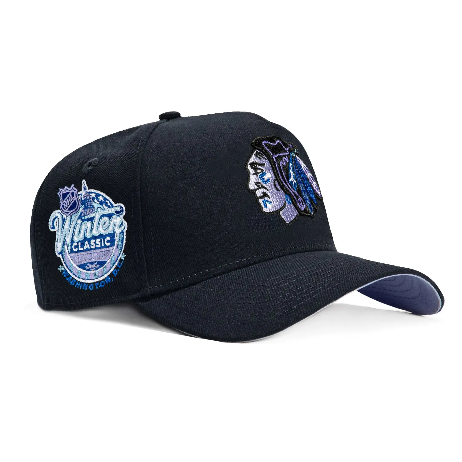 New Era 9Forty A-Frame Chicago Blackhawks 2015 Winter Classic Patch Snapback Hat - Navy