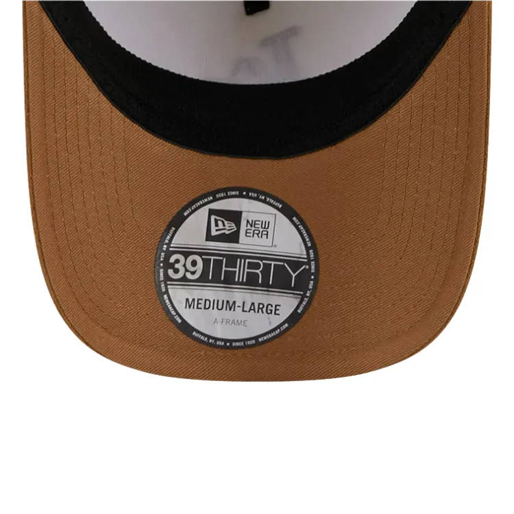 New Era Los Angeles Dodgers 39THIRTY A Frame -  Chrome White/Wheat Suede