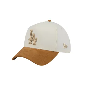 New Era Los Angeles Dodgers 39THIRTY A Frame -  Chrome White/Wheat Suede
